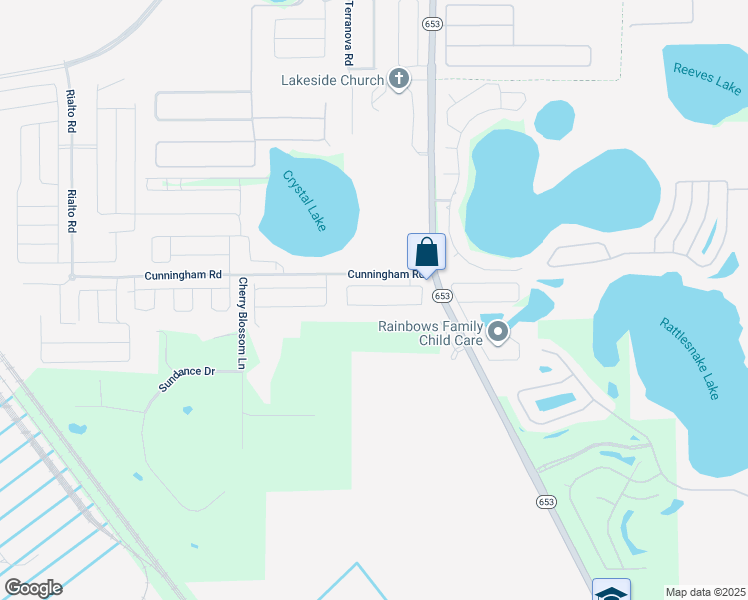 map of restaurants, bars, coffee shops, grocery stores, and more near 6577 Crescent Loop in Winter Haven