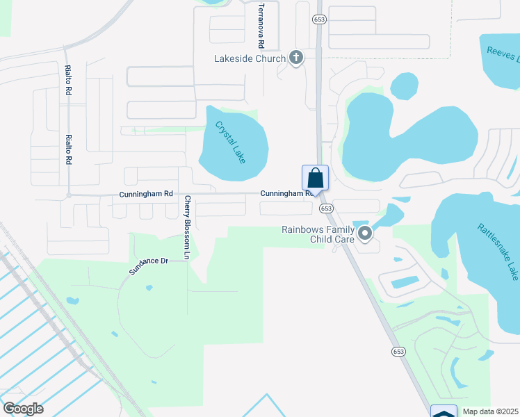 map of restaurants, bars, coffee shops, grocery stores, and more near 6618 Crescent Loop in Winter Haven