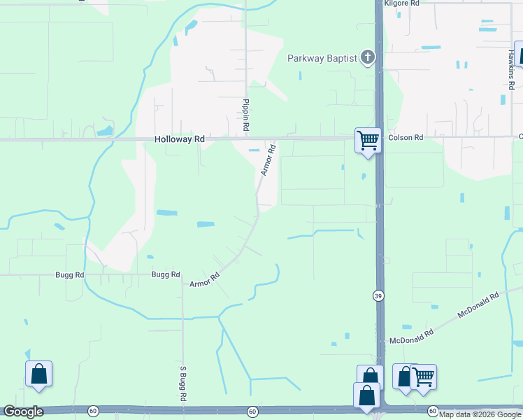 map of restaurants, bars, coffee shops, grocery stores, and more near 4818 South Joe Armor Road in Plant City