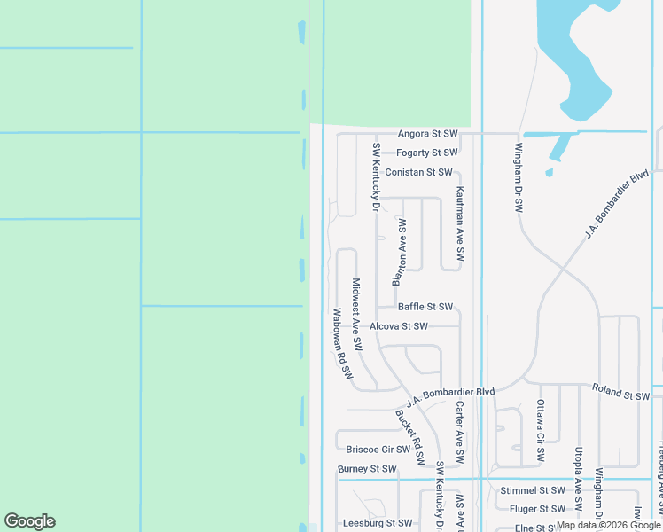 map of restaurants, bars, coffee shops, grocery stores, and more near 2014 Southwest Wabowen Road in Palm Bay