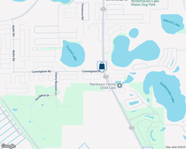 map of restaurants, bars, coffee shops, grocery stores, and more near 6677 Crescent Loop in Winter Haven