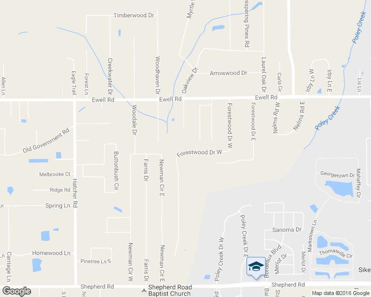map of restaurants, bars, coffee shops, grocery stores, and more near 6453 Forestwood Drive West in Lakeland