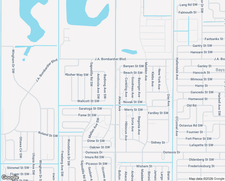 map of restaurants, bars, coffee shops, grocery stores, and more near 925 Southwest Morel Court in Palm Bay