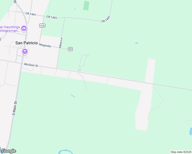 map of restaurants, bars, coffee shops, grocery stores, and more near 20337 County Road 1740 in Mathis