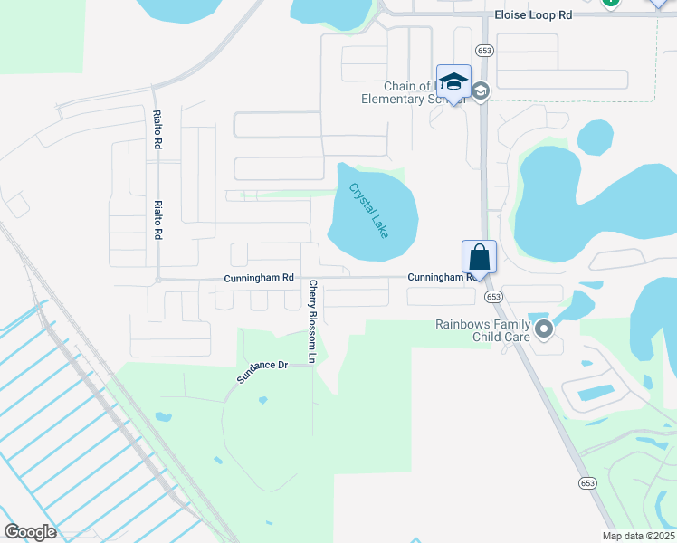 map of restaurants, bars, coffee shops, grocery stores, and more near 521 Vittorio Drive in Winter Haven
