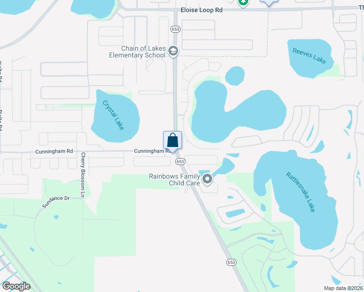 map of restaurants, bars, coffee shops, grocery stores, and more near 621 Hart Lake Drive in Winter Haven