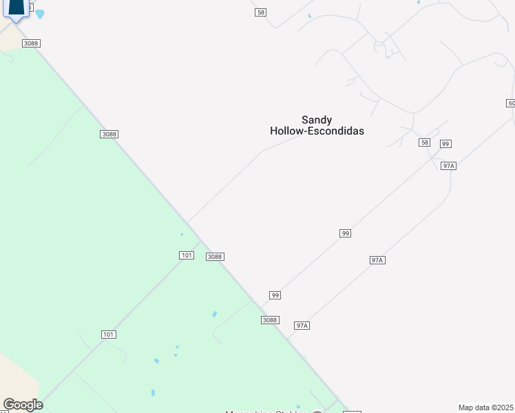 map of restaurants, bars, coffee shops, grocery stores, and more near in Sandy Hollow-Escondidas