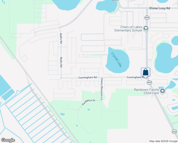 map of restaurants, bars, coffee shops, grocery stores, and more near 308 Corso Loop in Winter Haven