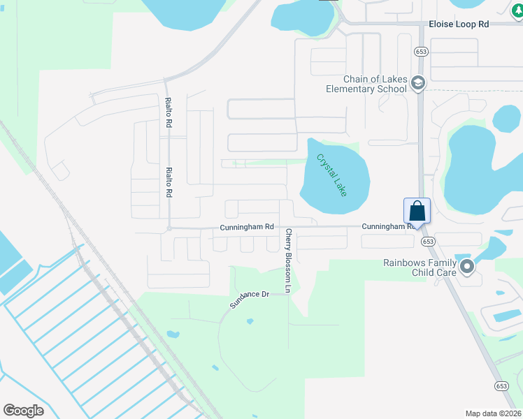 map of restaurants, bars, coffee shops, grocery stores, and more near 308 Corso Loop in Winter Haven