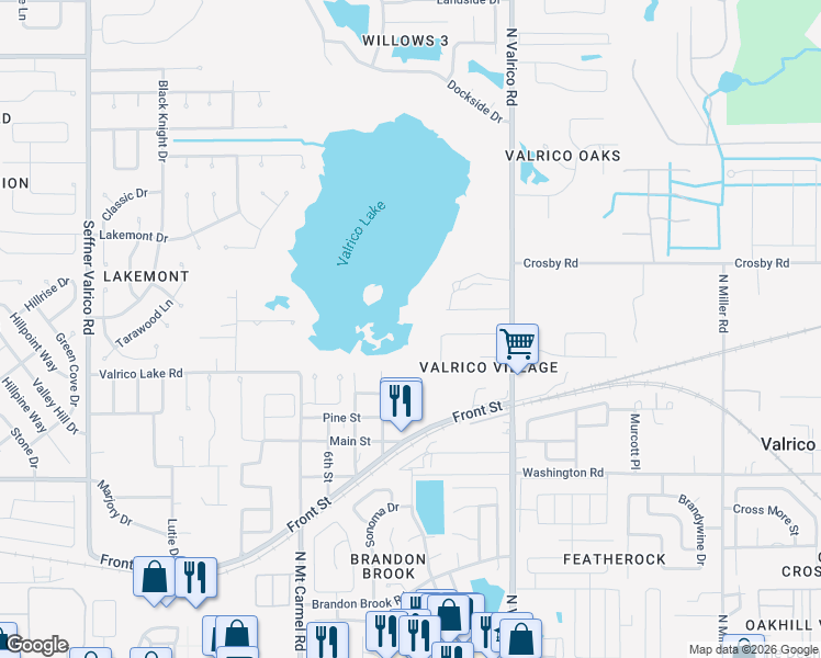 map of restaurants, bars, coffee shops, grocery stores, and more near 2002 Kiser Drive in Valrico