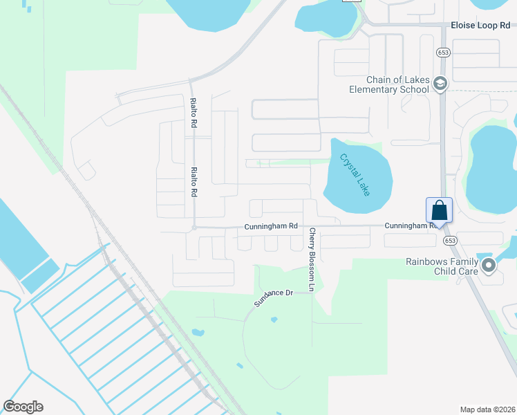 map of restaurants, bars, coffee shops, grocery stores, and more near 660 Vittorio Drive in Winter Haven