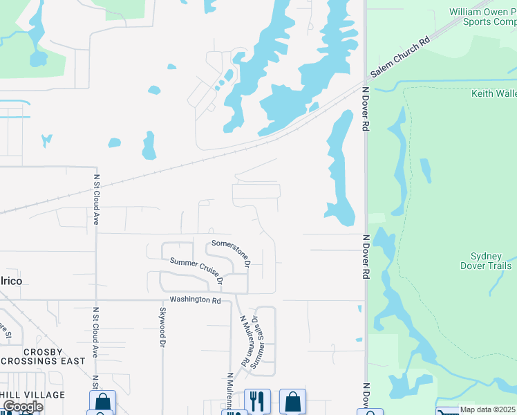 map of restaurants, bars, coffee shops, grocery stores, and more near 3513 Pine Top Drive in Valrico