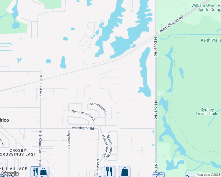 map of restaurants, bars, coffee shops, grocery stores, and more near 3513-3515 Pine Top Drive in Valrico