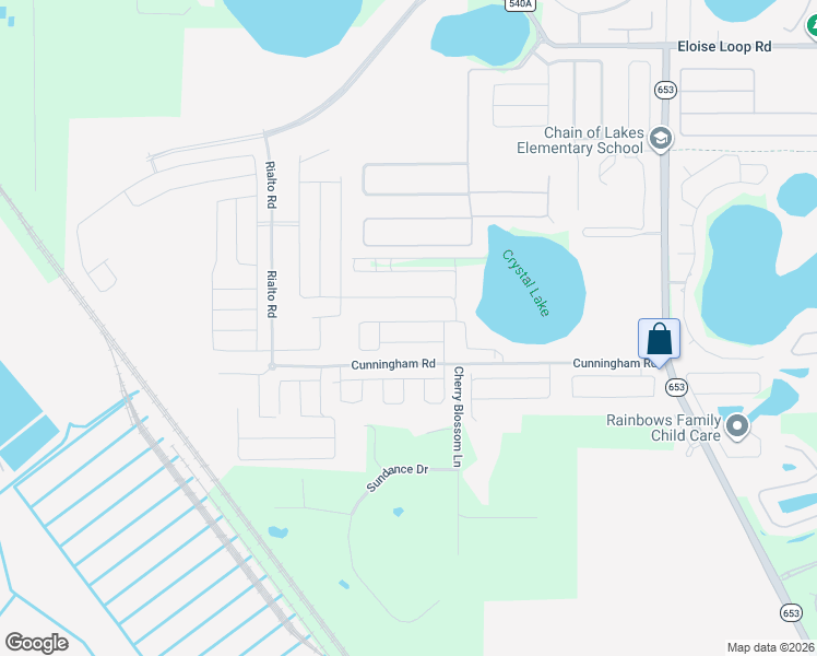 map of restaurants, bars, coffee shops, grocery stores, and more near 636 Vittorio Drive in Winter Haven