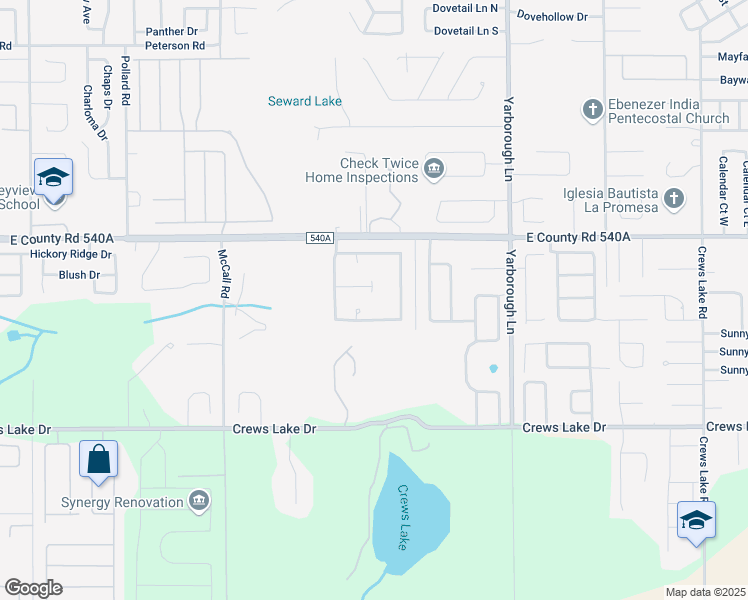 map of restaurants, bars, coffee shops, grocery stores, and more near 3449 Christina Groves Lane in Lakeland