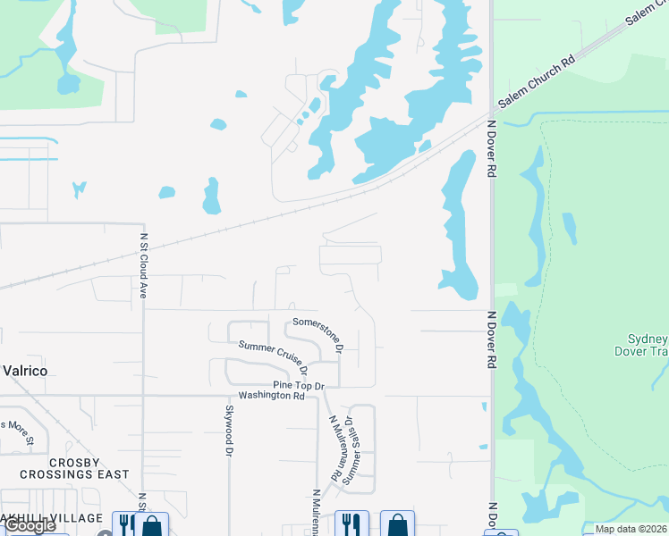 map of restaurants, bars, coffee shops, grocery stores, and more near 3519 Pine Top Drive in Valrico
