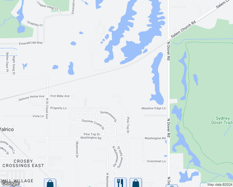 map of restaurants, bars, coffee shops, grocery stores, and more near 3519 Pine Top Drive in Valrico