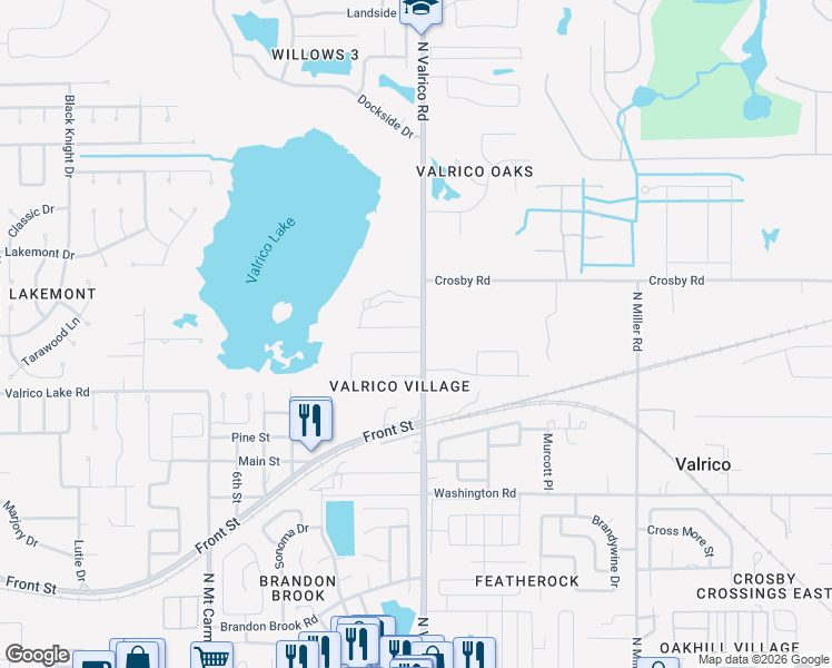 map of restaurants, bars, coffee shops, grocery stores, and more near 2015 Kiser Drive in Valrico