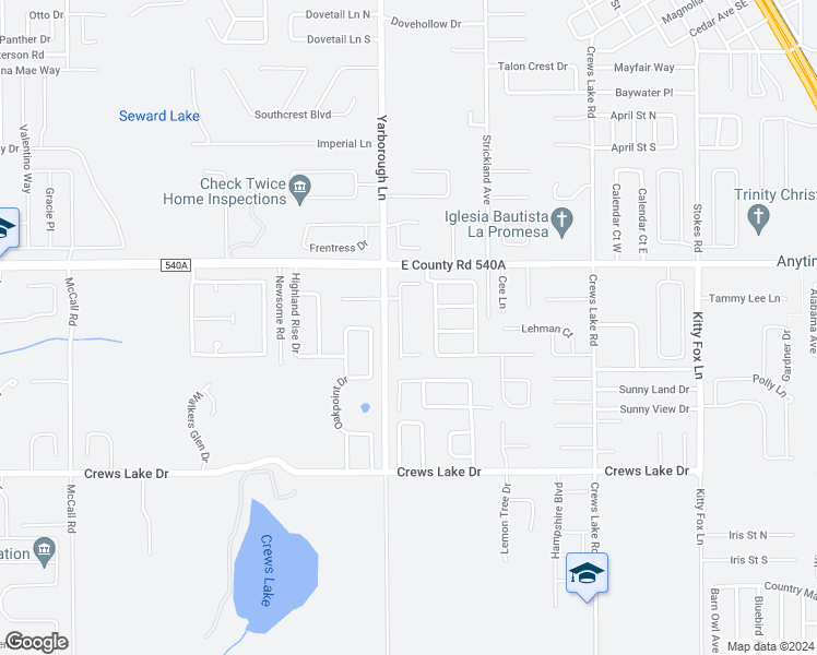 map of restaurants, bars, coffee shops, grocery stores, and more near 6259 Cornerstone Drive in Lakeland