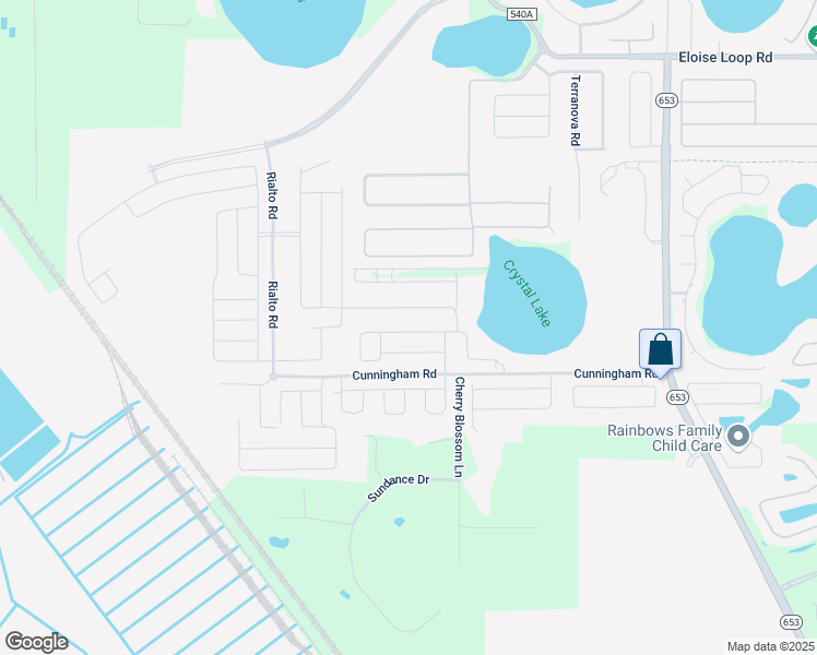 map of restaurants, bars, coffee shops, grocery stores, and more near 636 Vittorio Drive in Winter Haven
