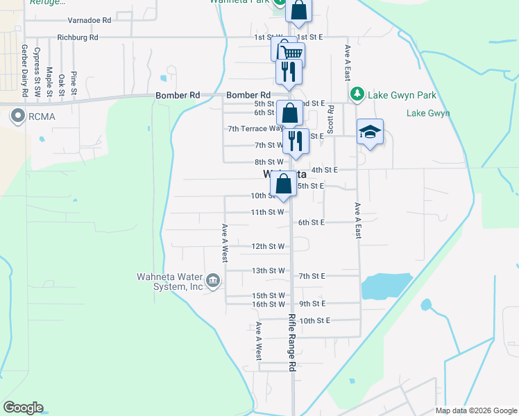 map of restaurants, bars, coffee shops, grocery stores, and more near 115 11th Street West in Winter Haven
