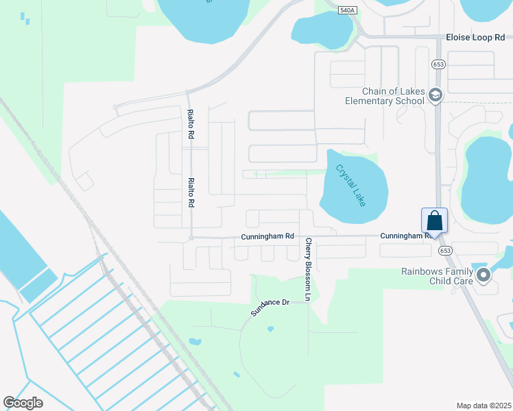 map of restaurants, bars, coffee shops, grocery stores, and more near 660 Vittorio Drive in Winter Haven