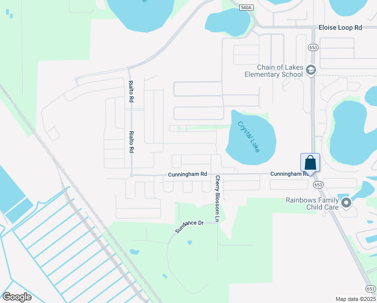 map of restaurants, bars, coffee shops, grocery stores, and more near 636 Vittorio Drive in Winter Haven