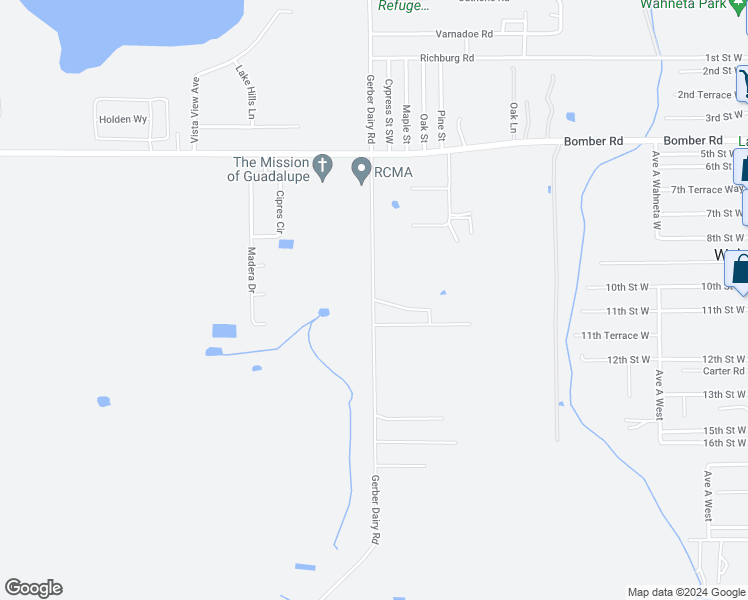 map of restaurants, bars, coffee shops, grocery stores, and more near 1692 Gerber Dairy Road in Winter Haven