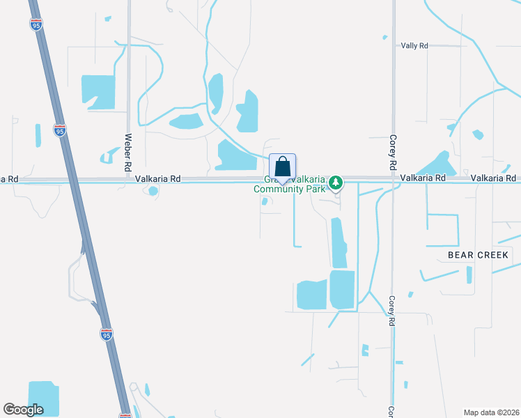 map of restaurants, bars, coffee shops, grocery stores, and more near 1225 Valkaria Road in Grant-Valkaria