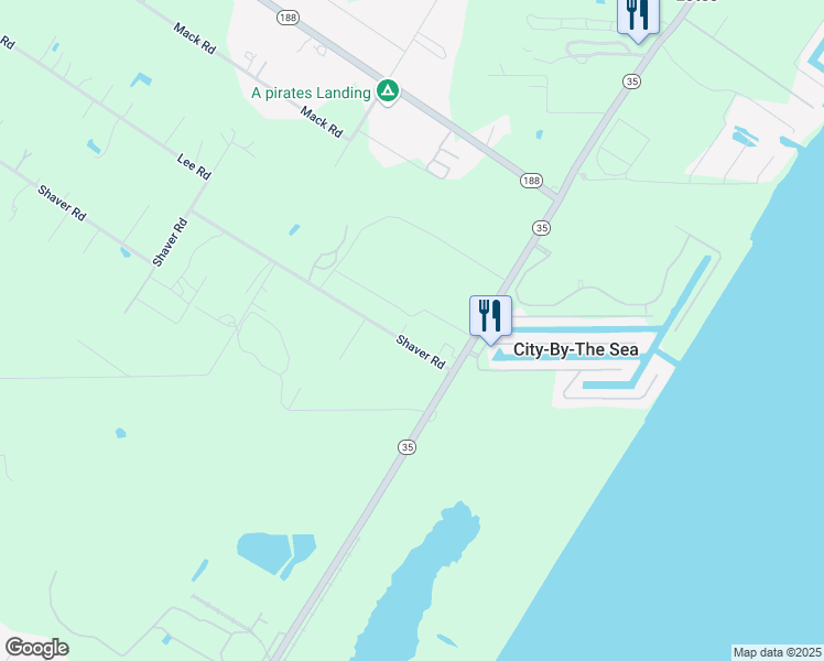 map of restaurants, bars, coffee shops, grocery stores, and more near 155 Keller Lane in Aransas Pass
