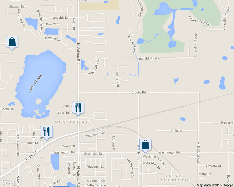 map of restaurants, bars, coffee shops, grocery stores, and more near 1212 Piney Branch Circle in Valrico