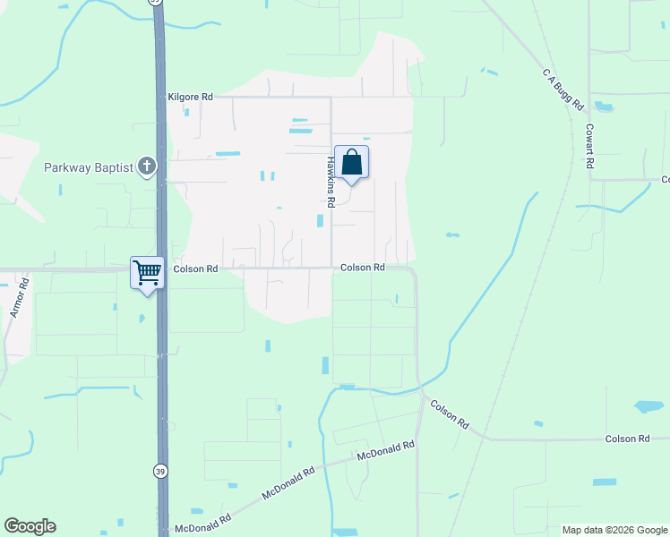 map of restaurants, bars, coffee shops, grocery stores, and more near 4522 Hawkins Road in Plant City