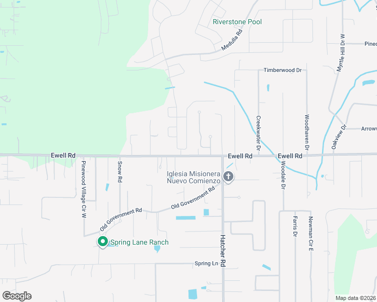 map of restaurants, bars, coffee shops, grocery stores, and more near 4501 Ewell Road in Lakeland