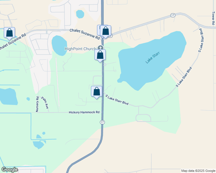 map of restaurants, bars, coffee shops, grocery stores, and more near 3700 North Scenic Highway in Lake Wales