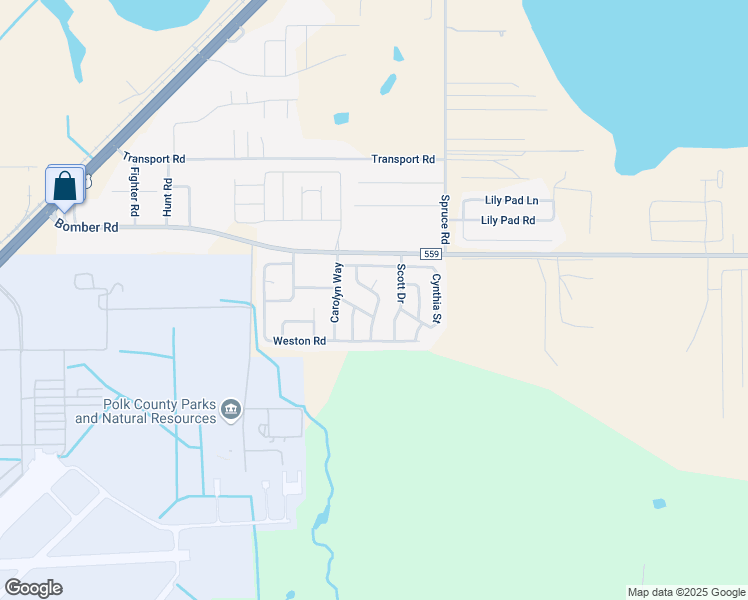 map of restaurants, bars, coffee shops, grocery stores, and more near 4304 Thomas Court in Bartow