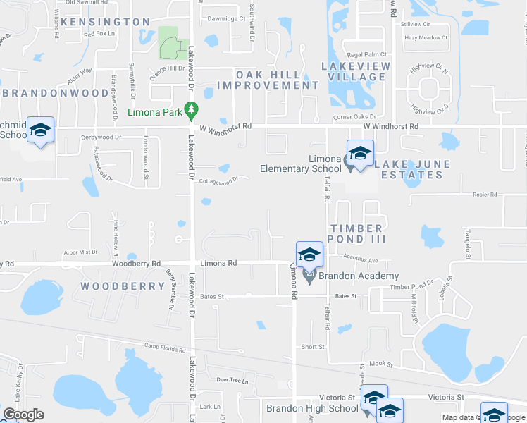 map of restaurants, bars, coffee shops, grocery stores, and more near 924 Stratford Manor Drive in Brandon