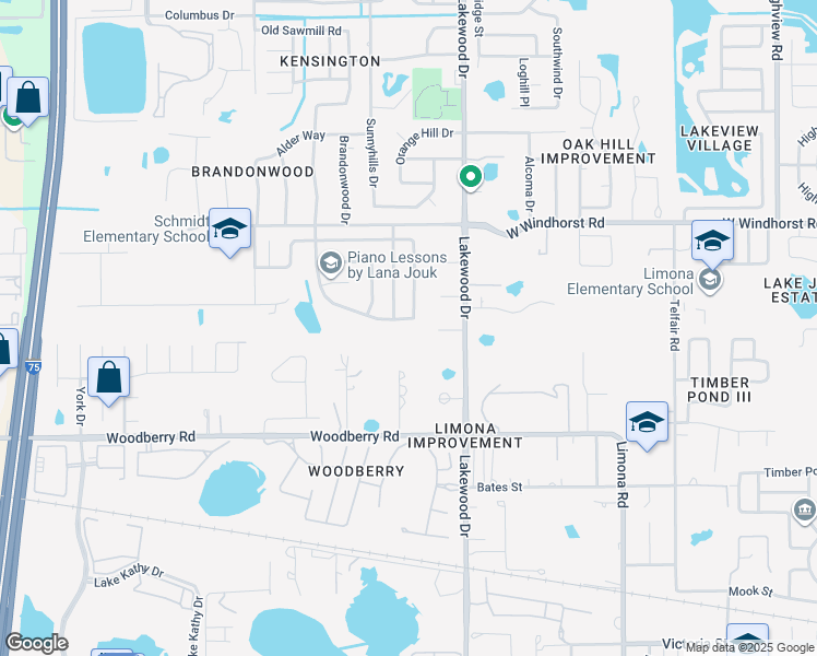 map of restaurants, bars, coffee shops, grocery stores, and more near in Brandon