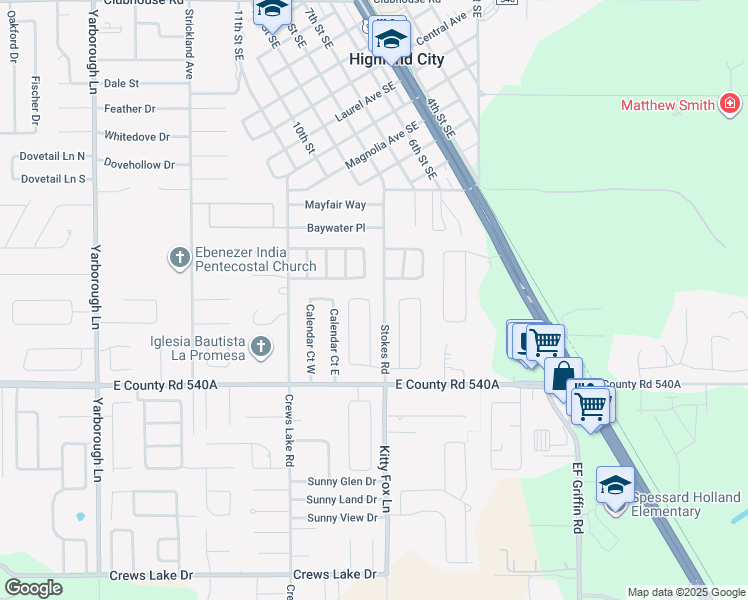 map of restaurants, bars, coffee shops, grocery stores, and more near 6043 Sunset Vista Drive in Lakeland