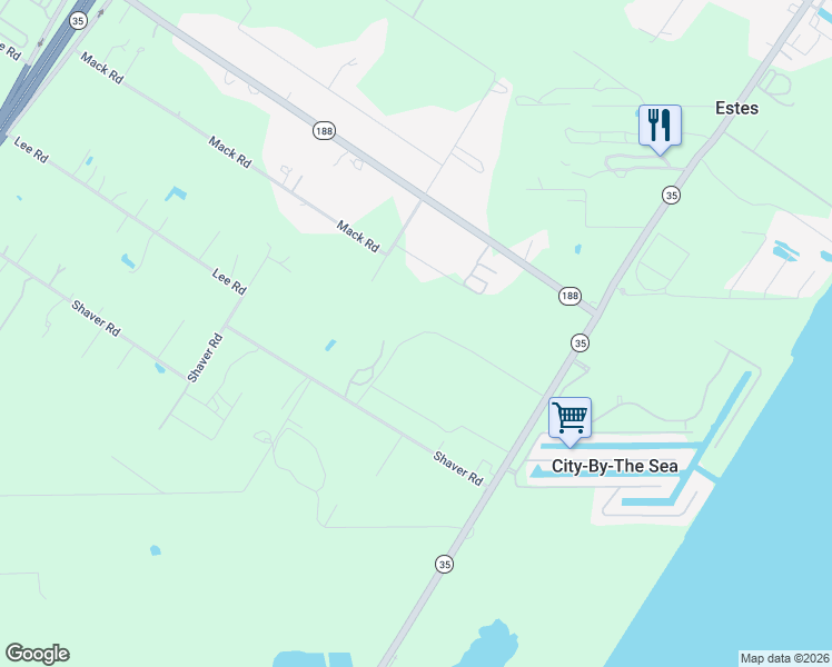 map of restaurants, bars, coffee shops, grocery stores, and more near 333 Dominguez Road in Aransas Pass