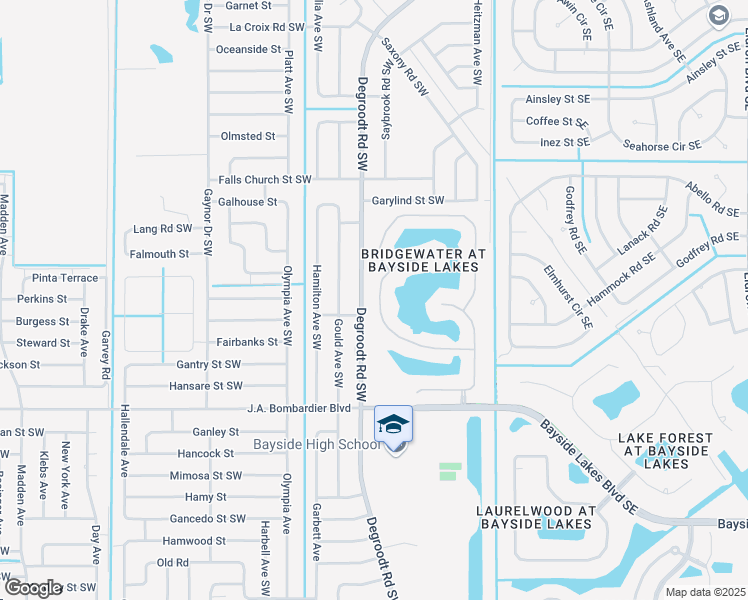map of restaurants, bars, coffee shops, grocery stores, and more near 1640 Las Palmos Drive in Palm Bay