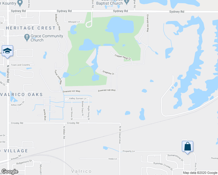 map of restaurants, bars, coffee shops, grocery stores, and more near 1004 Crystal Carbon Way in Valrico