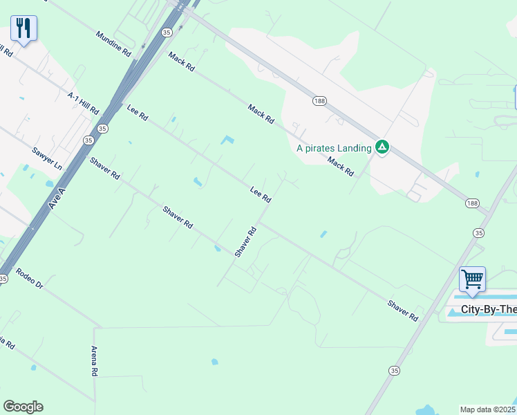 map of restaurants, bars, coffee shops, grocery stores, and more near 871 Lee Road in Aransas Pass