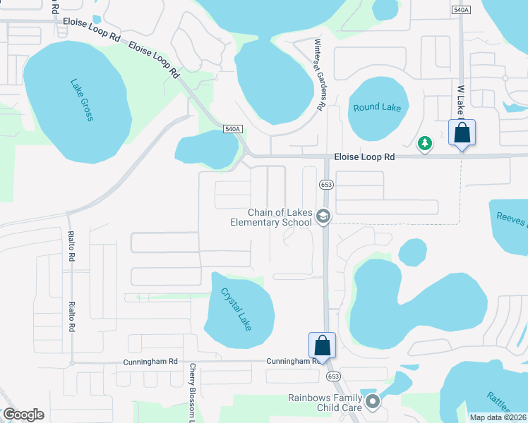 map of restaurants, bars, coffee shops, grocery stores, and more near 823 Terranova Road in Winter Haven