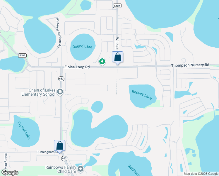 map of restaurants, bars, coffee shops, grocery stores, and more near 238 Cloverdale Road in Winter Haven