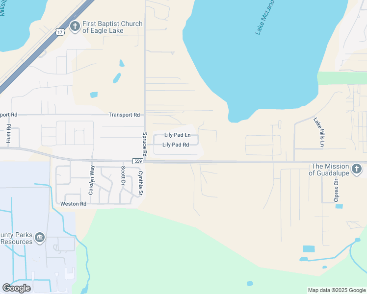 map of restaurants, bars, coffee shops, grocery stores, and more near 220 Lily Pad Road in Eagle Lake