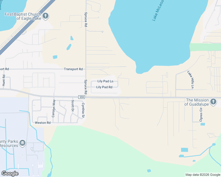 map of restaurants, bars, coffee shops, grocery stores, and more near 222 Lily Pad Road in Eagle Lake