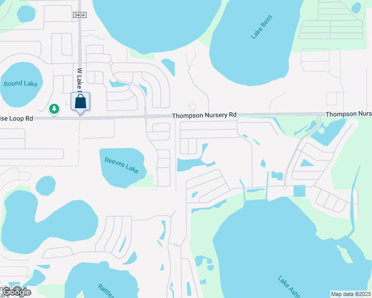 map of restaurants, bars, coffee shops, grocery stores, and more near 3012 Troon Lane in Lake Wales
