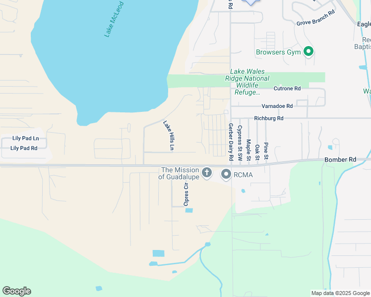 map of restaurants, bars, coffee shops, grocery stores, and more near 536 Vista Way Lane in Eagle Lake