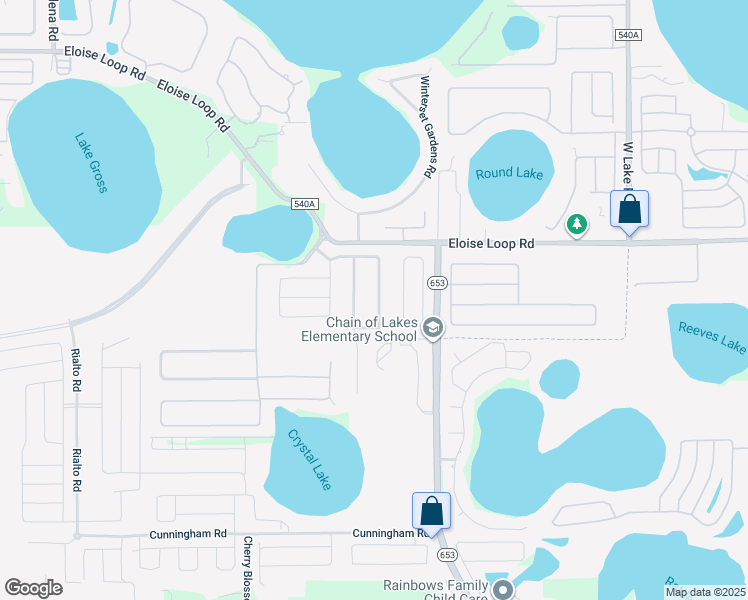 map of restaurants, bars, coffee shops, grocery stores, and more near 729 Terranova Avenue in Winter Haven