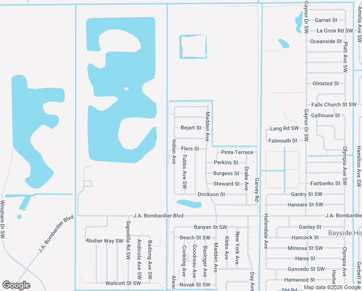 map of restaurants, bars, coffee shops, grocery stores, and more near 891 Flers Street in Palm Bay